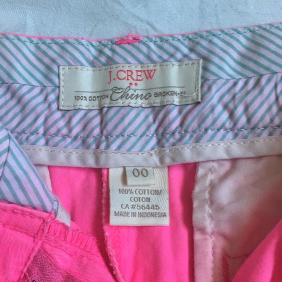 J. Crew 100% cotton pink shorts women’s size 00 - Picture 2 of 5